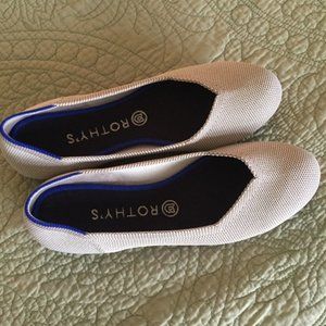 EUC Rothy's the flat in flax birdseye